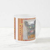 Halloween Black Cat Glass Mok Rasset (Voorkant rechts)