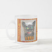 Halloween Black Cat Glass Mok Rasset (Links)