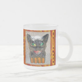 Halloween Black Cat Glass Mok Rasset