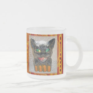 Halloween Black Cat Glass Mok Rasset