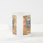 Halloween Black Cat Glass Mok Rasset (Voorkant links)