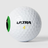 Halloween Black Cat Golf Ball Golfballen (Logo)