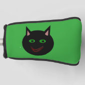 Halloween Black Cat Golf Putter Hoesje Golfheadcover (Voorkant)