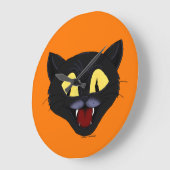 Halloween Black Cat  Grote Klok (Hoek)