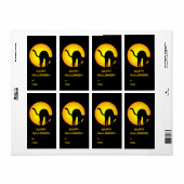 Halloween Black Cat Happy Halloween Gift Label (Full Sheet)