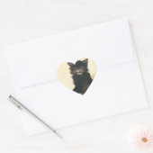  HALLOWEEN Black Cat Hart Sticker (Envelop)