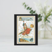 Halloween Black Cat, heks and Owl Briefkaart (Staand voorkant)