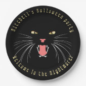 Halloween Black Cat Hissing Fun Slogan Paper Bord (Voorkant)