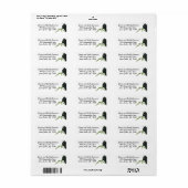 Halloween Black Cat Holiday Adres Etiket (Full Sheet)