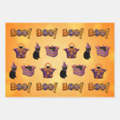 Halloween Black Cat Inpakpapier Vel (Voorkant 2)