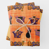 Halloween Black Cat Inpakpapier Vel (In situ)