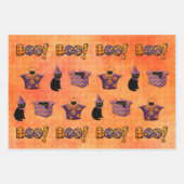 Halloween Black Cat Inpakpapier Vel (Voorkant 3)