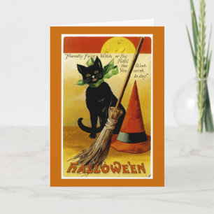 Halloween Black Cat Kaart