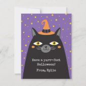 Halloween Black Cat Kaart (Voorkant)
