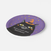 Halloween Black Cat Kaart Papieren Bordje (Gekanteld)