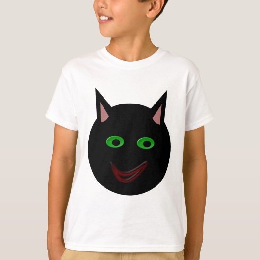 Halloween Black Cat Kinder T Shirt (Voorkant)