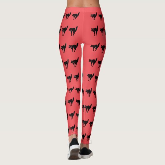 HALLOWEEN BLACK CAT  LEGGINGS (Achterkant)