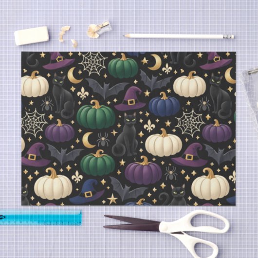 Halloween Black Cat Luxury Tissuepapier (Craft)