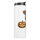 Halloween Black Cat Magic Classic T-shirt Thermosbeker (Gedraaid links)