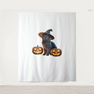 Halloween Black Cat Magic Classic T-shirt Wandkleed