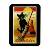 Halloween Black Cat Magneet (Verticaal)