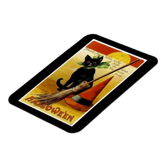 Halloween Black Cat Magneet (Linkerzijde)