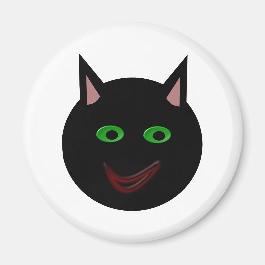 Halloween Black Cat Magnet (Voorkant)