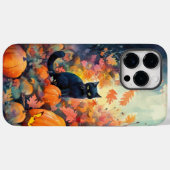Halloween Black Cat met pompoenen eng Case-Mate iPhone Case (Achterkant (horizontaal))