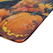 Halloween Black Cat met pompoenen eng Snijplank (Hoek)