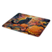 Halloween Black Cat met pompoenen eng Snijplank (Hoek)