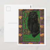 Halloween Black Cat Mice Mouse Postcard Briefkaart (Voorkant / Achterkant)