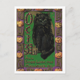 Halloween Black Cat Mice Mouse Postcard Briefkaart
