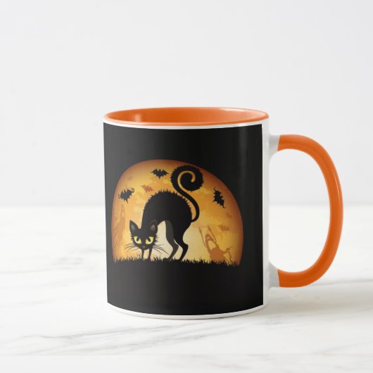 Halloween Black Cat Mok (Rechts)