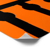 Halloween Black Cat Moon Fence Poster (Hoek)