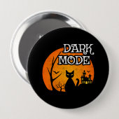Halloween Black Cat Moon Funny Dark Mode Humor Ronde Button 4,0 Cm (Voorkant /achterkant)