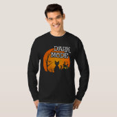 Halloween Black Cat Moon Funny Dark Mode Humor T-shirt (Voorkant volledig)