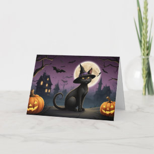 Halloween Black Cat Night Out Kaart