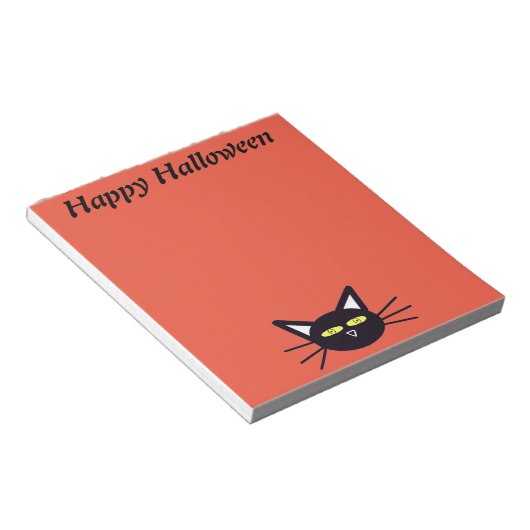 Halloween Black Cat Notitieblok (Schuin)