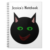 Halloween Black Cat  Notitieboek (Voorkant)
