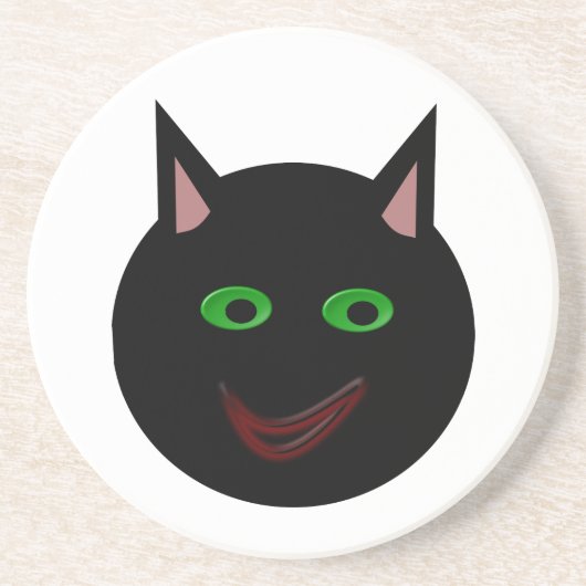 Halloween Black Cat Onderzetters (Voorkant)