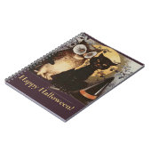  Halloween Black Cat & Owl Witch Pet Notitieboek (Linkerzijde)
