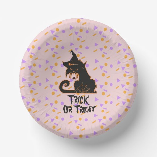 Halloween Black Cat Party Confetti Roze Papieren Kommen (Voorkant)