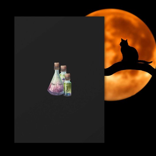 Halloween Black Cat Party Kaart