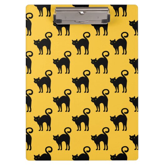 Halloween Black Cat Pattern-klembord Klembord (Voorkant)