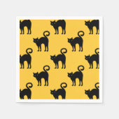 Halloween Black Cat Pattern Paper Napkins Servetten (Voorkant)