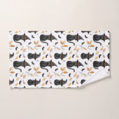 Halloween Black Cat Pattern - Witchy Cat Bad Handdoek (Handdoek)