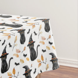 Halloween Black Cat Pattern - Witchy Cat Tafelkleed