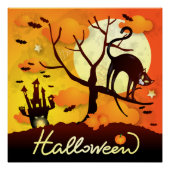 Halloween Black Cat Perfect Poster (Voorkant)