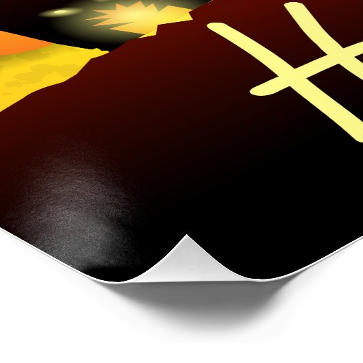 Halloween Black Cat Perfect Poster (Hoek)