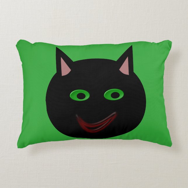 Halloween Black Cat Pillow Decoratief Kussen (Voorkant)